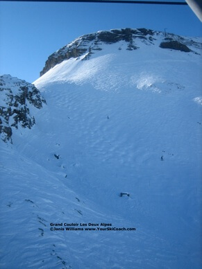 Photo showing a long off-piste run