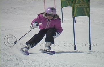 teenager ski racing